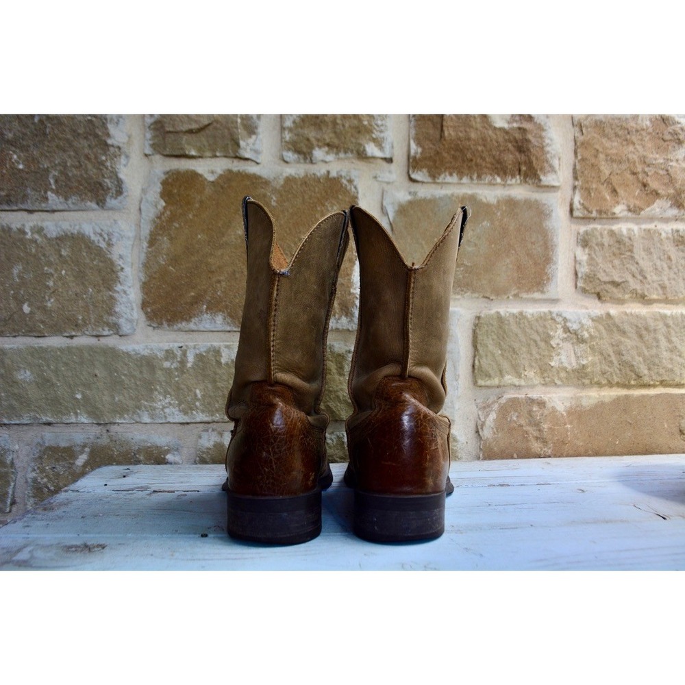Ariat Rambler Brown Distressed Leather Cowboy Boots 9.5D